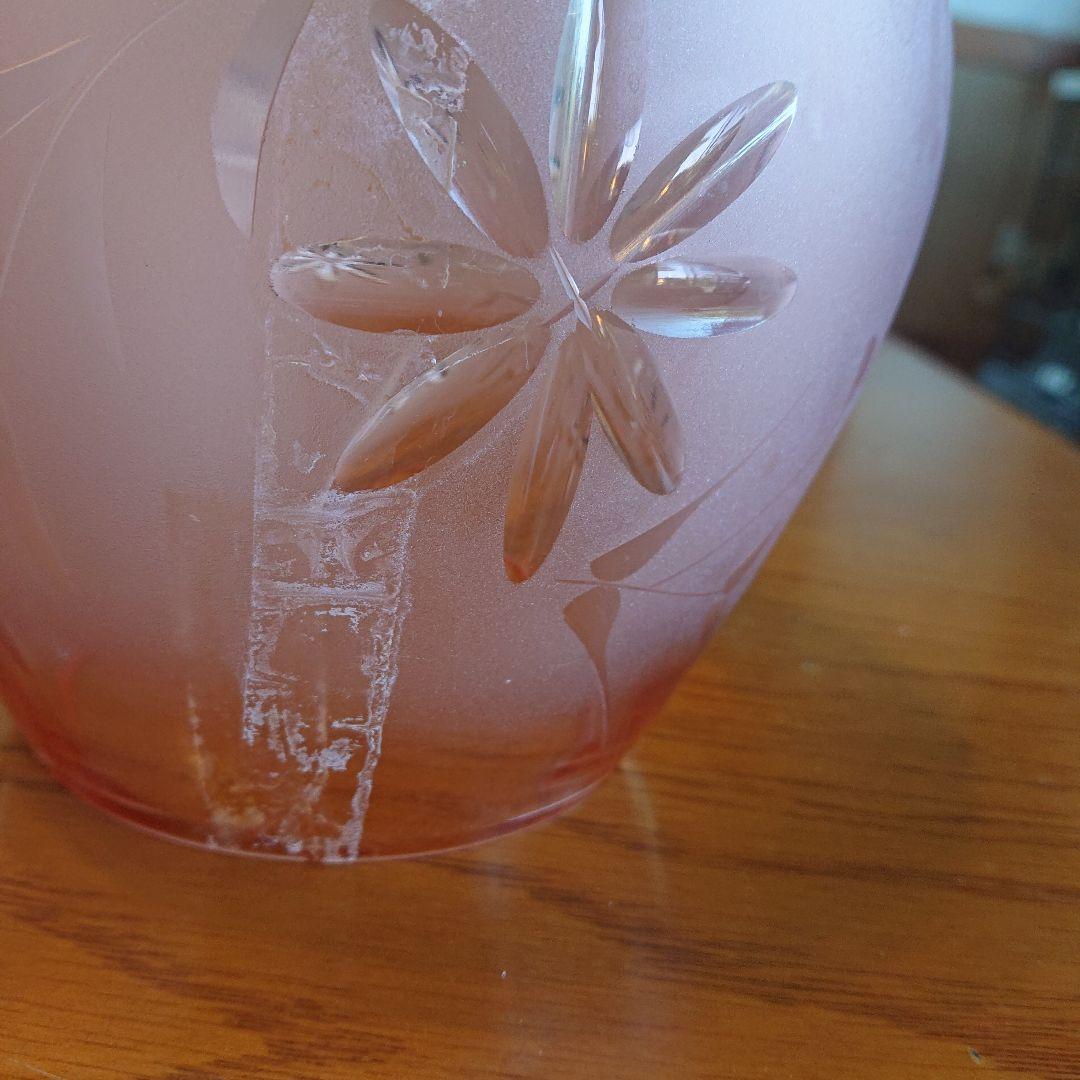 アンティーク ピンク花模様シャンデリア