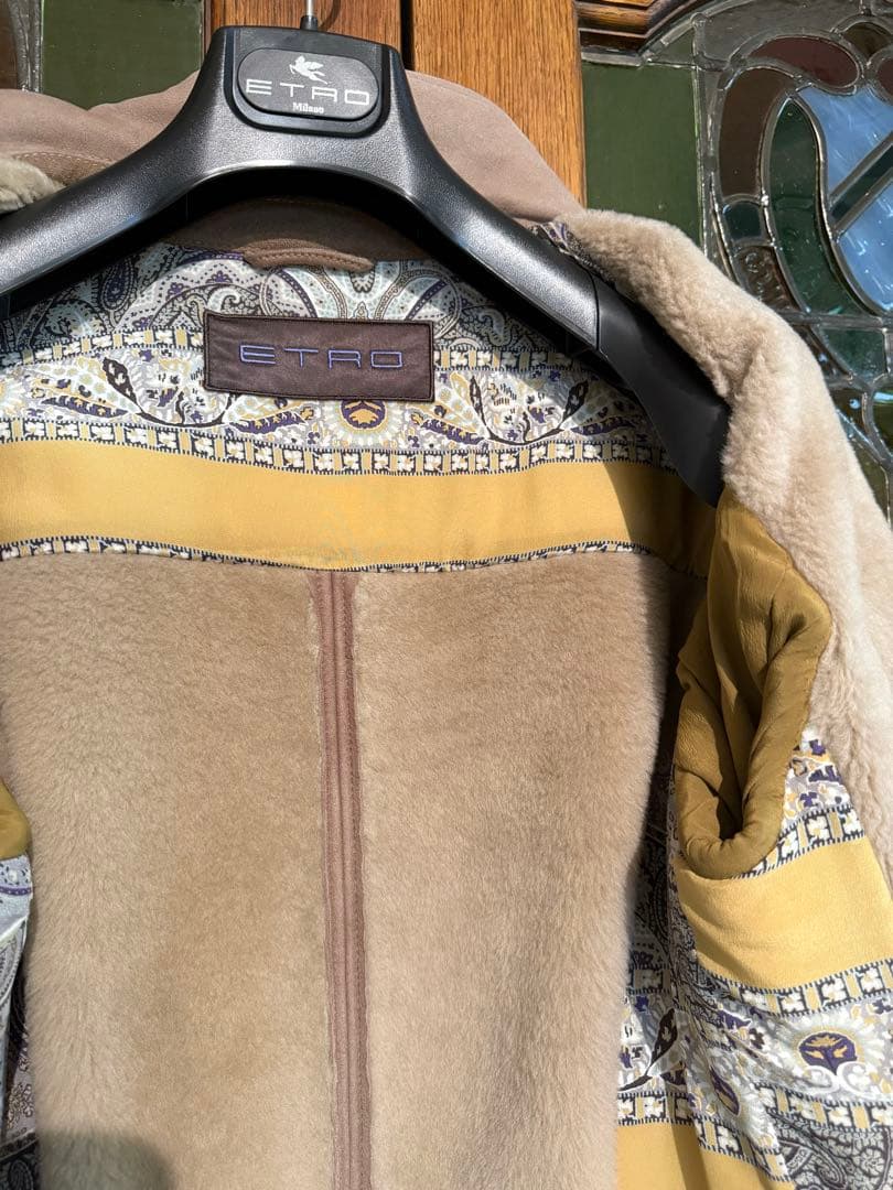 【Vintageclothes_Jin】ETRO エトロムートンコート M