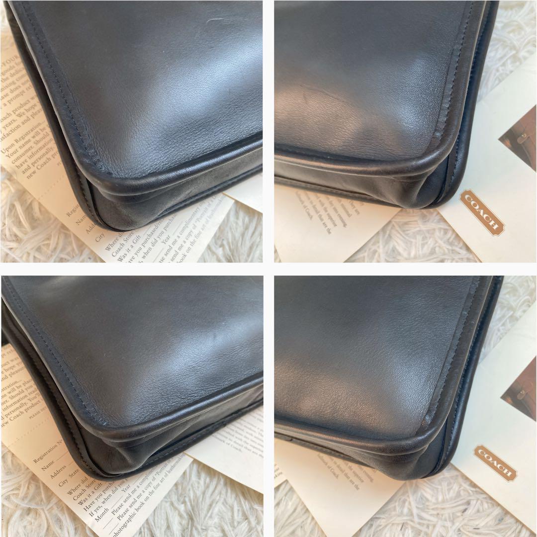 極美品 vintage coach old usa 黒 クラッチバッグ