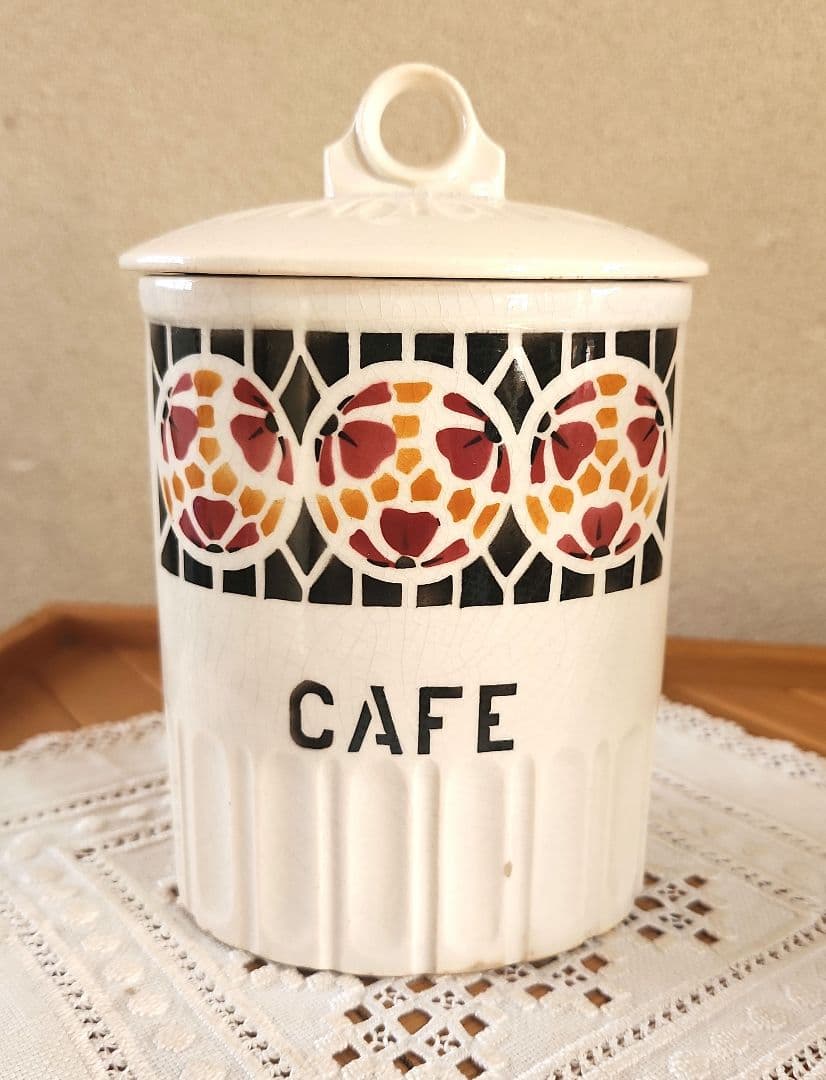 フランス　モザイク模様　キャニスター 5点セット　ブロカント
