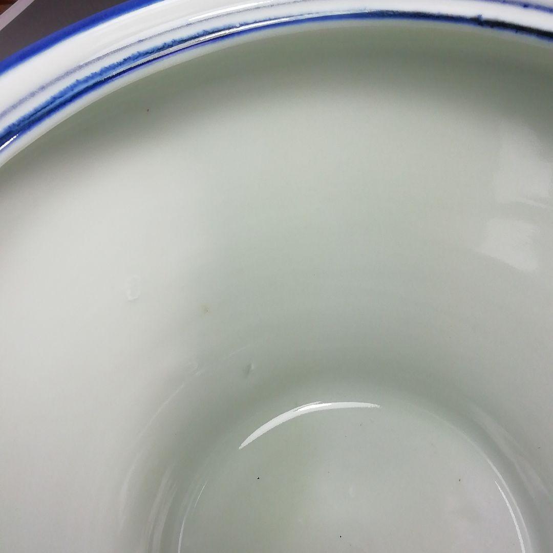 Ｓ８０４　水指　『染付　竹繪　水指』『平安　静山造』　共箱　茶道具