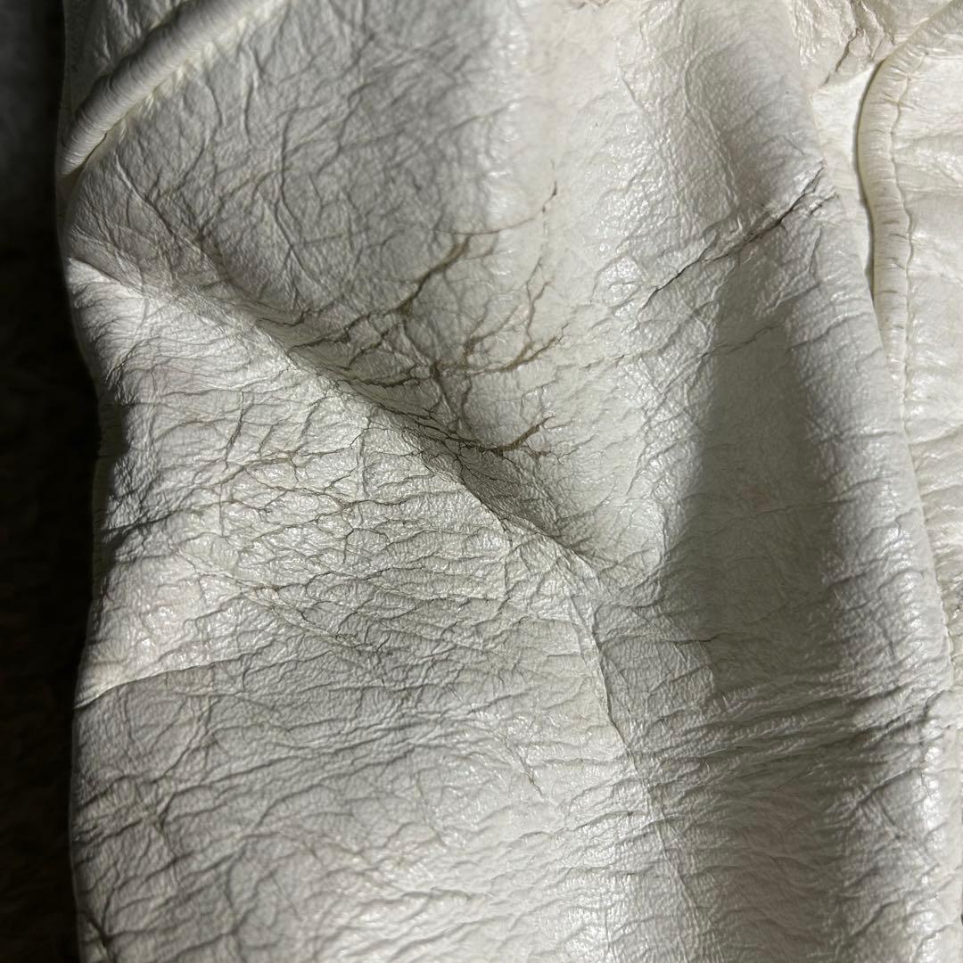 70s 80s ヴィンテージDeLONG デロング スタジャン レザー切替　46