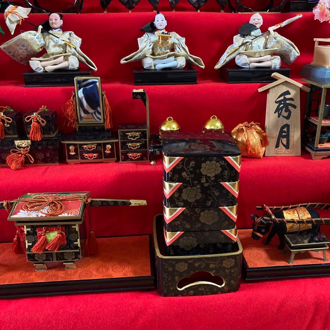 秀月 雛人形 日本人形 七段飾り 桃の節句 雛祭り セットNo.①