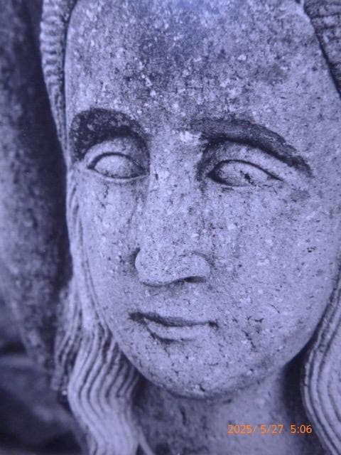 希少！原爆投下後の浦上天守堂の石彫の残骸のオリジナルプリント