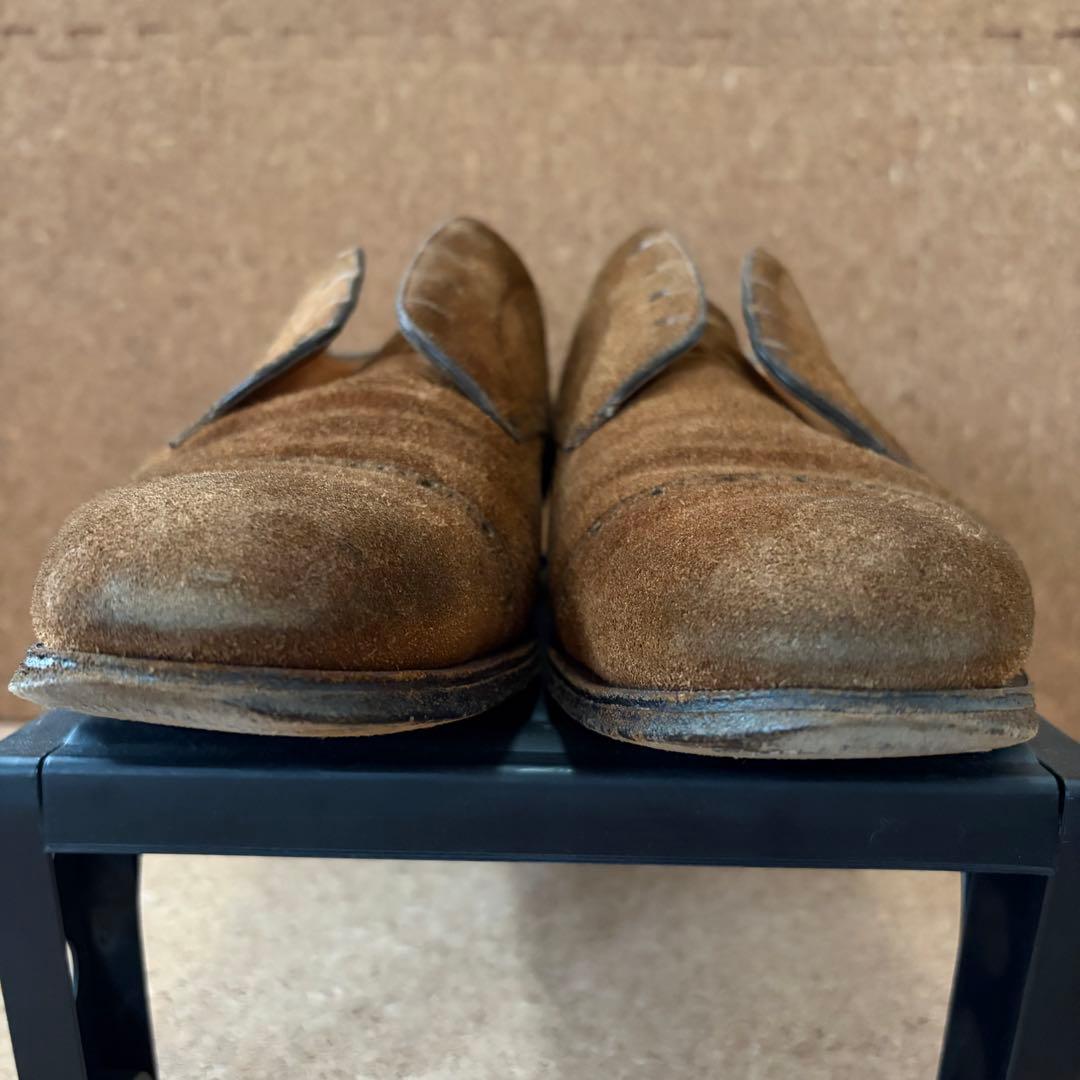 EDWARD GREEN スエード パンチドキャップトゥ ダービー 8E