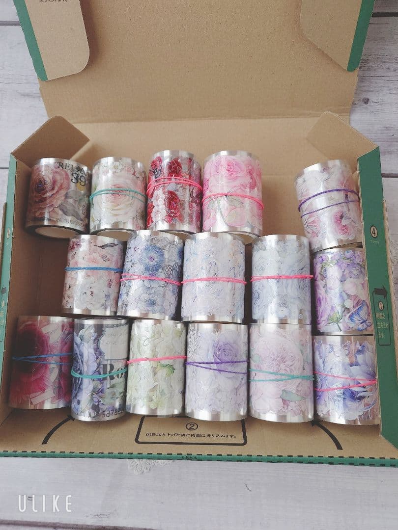 花柄マスキングテープ16巻セット