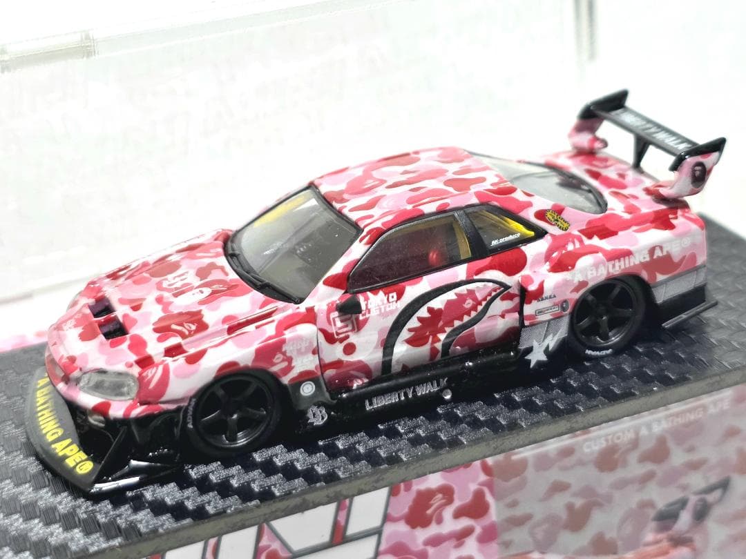 限定 LBWK Mini GT BAPE 日産 R34 + ケース付き
