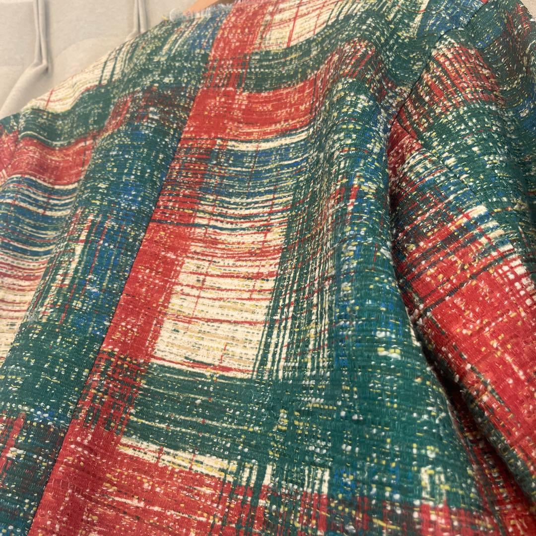 ジャケット・アウター AMERI LADY LIKE PRINT TWEEDS JACKET