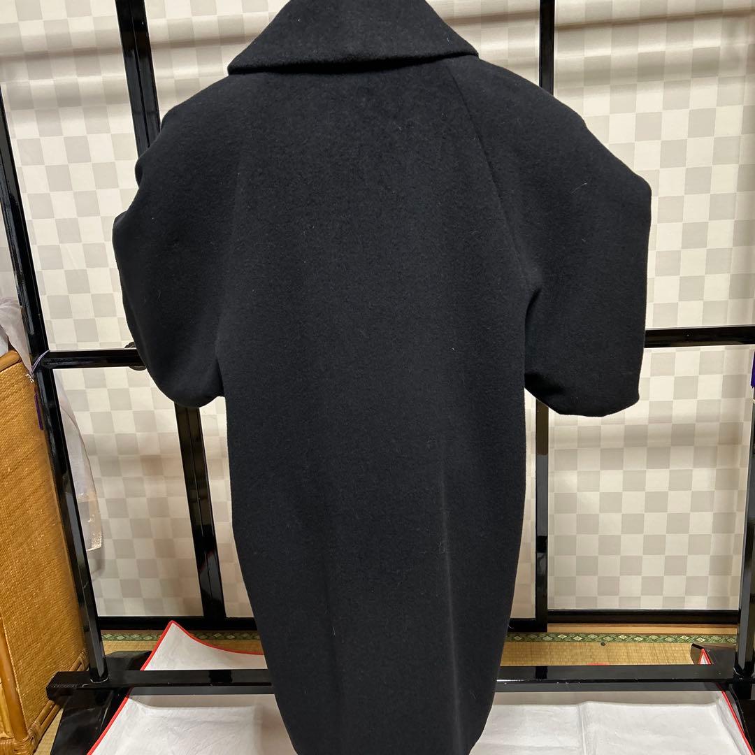 2、3度着用品美品毛カシミヤナイロン混シャルム へちま衿和装コート BL