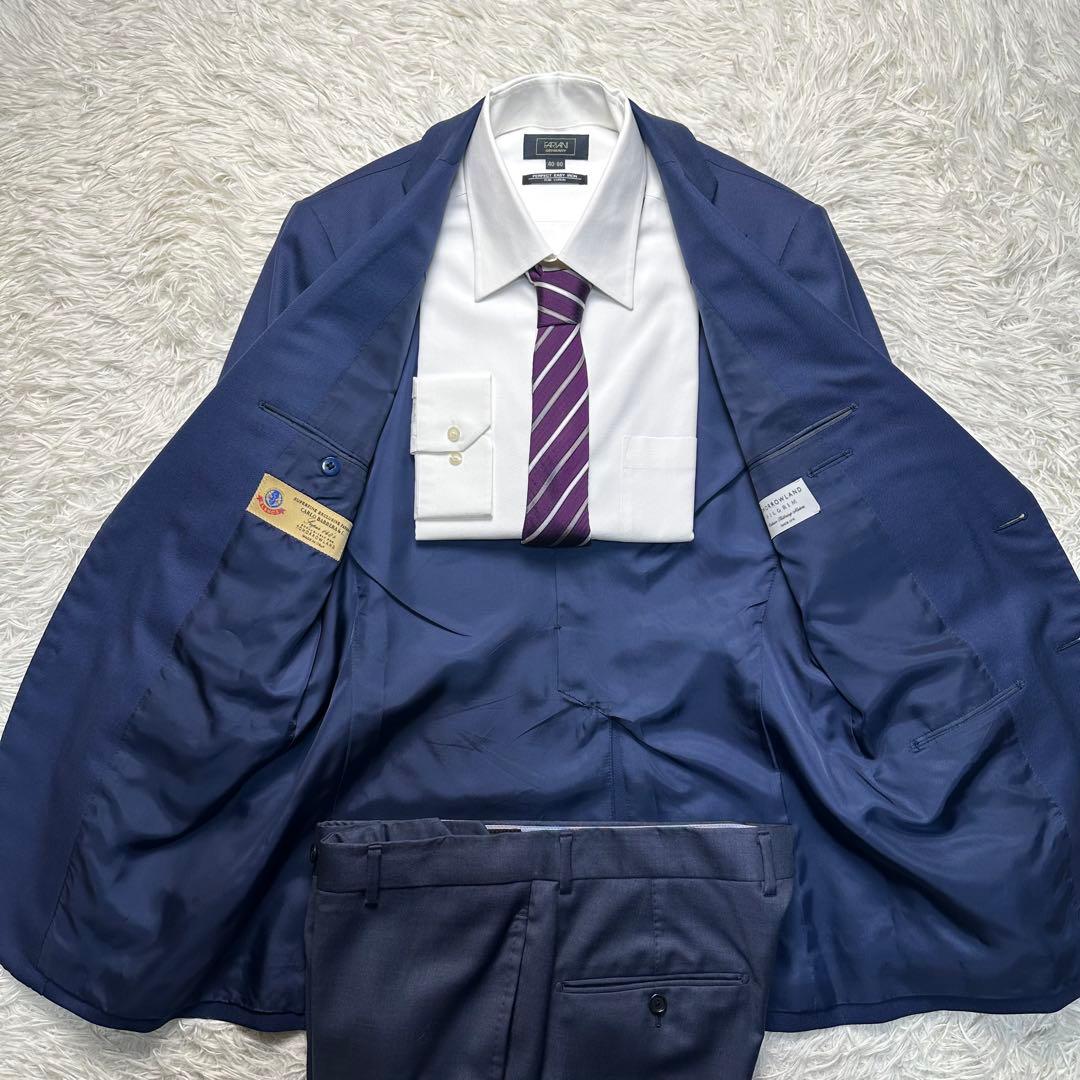 極美品 トゥモローランド ピルグリム 高級生地 セットアップ ネイビー 48
