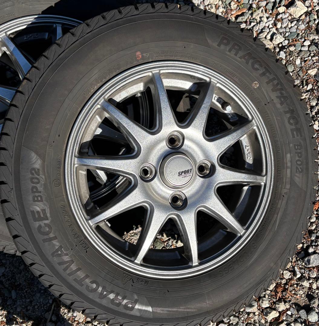 軽自動車用、スタッドレスタイヤ&アルミセット　2本　145/80-13 2本