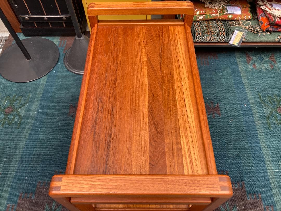 北欧ヴィンテージ☆SALLING STOLEFABRIK 社／ワゴン／チーク材