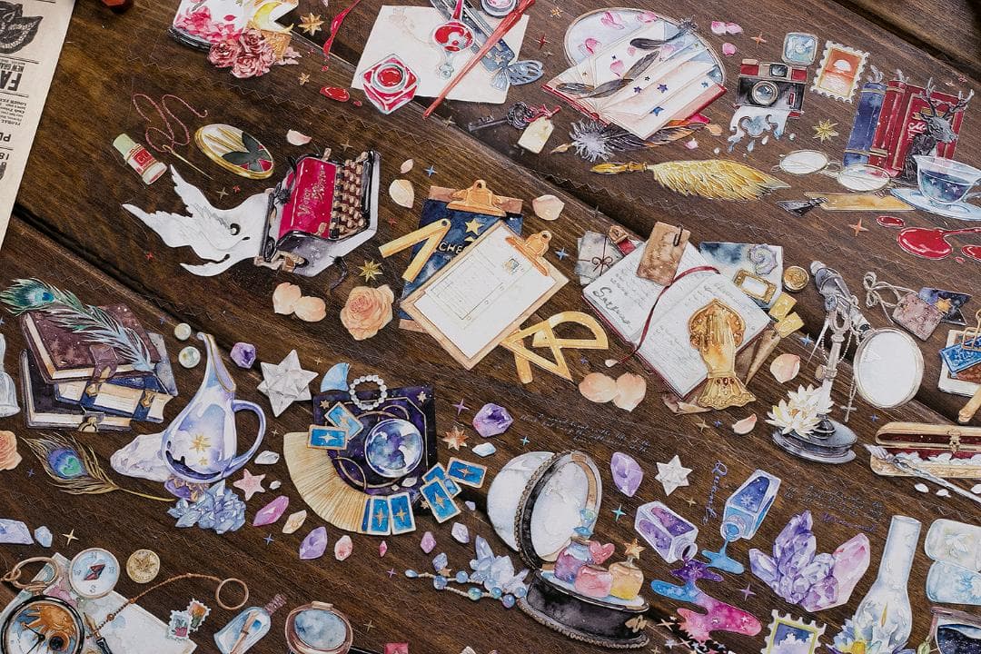 【2巻セット】LECREDE 檸檬樹 五周年「私家文房具」「魔女的书橱」背景