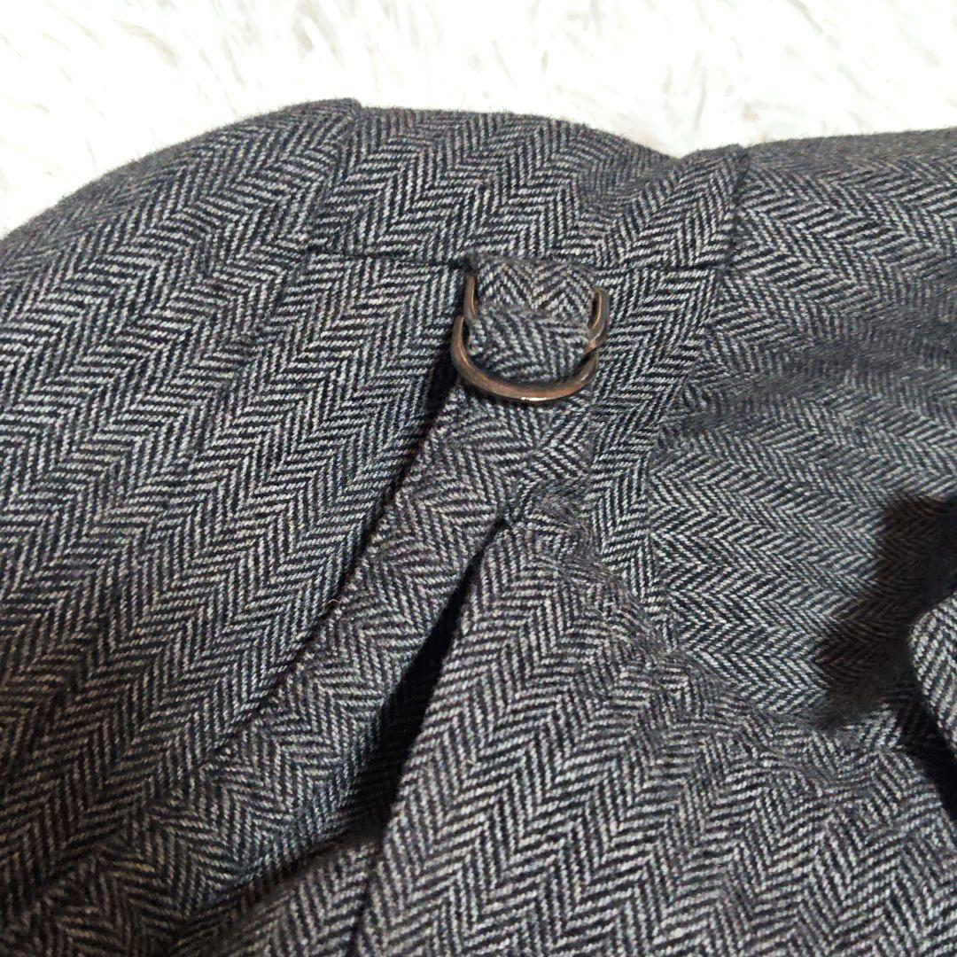 未使用級　アンコロック　ヘリンボーン　ウールコート　ユニセックス　ラップ