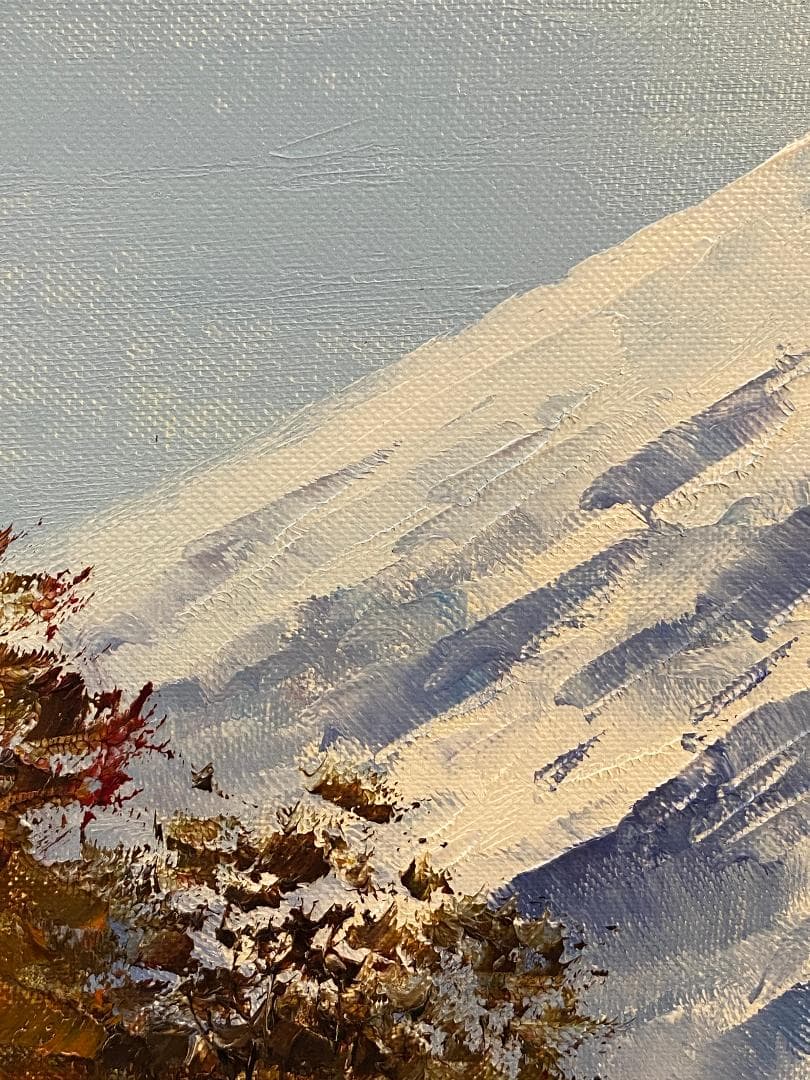 *そら*「真作」小林幸三「北岳」風景画　油彩画　額装　サイン有り　F10号