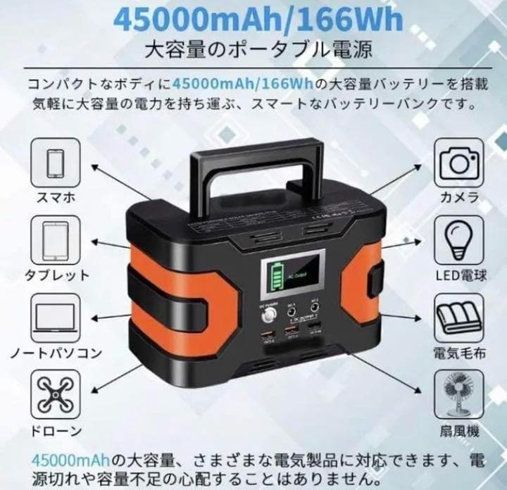 ❤ポータブル電源＆ソーラーパネル❣災害時にも大活躍♪❤最大7台同時充電OK❣