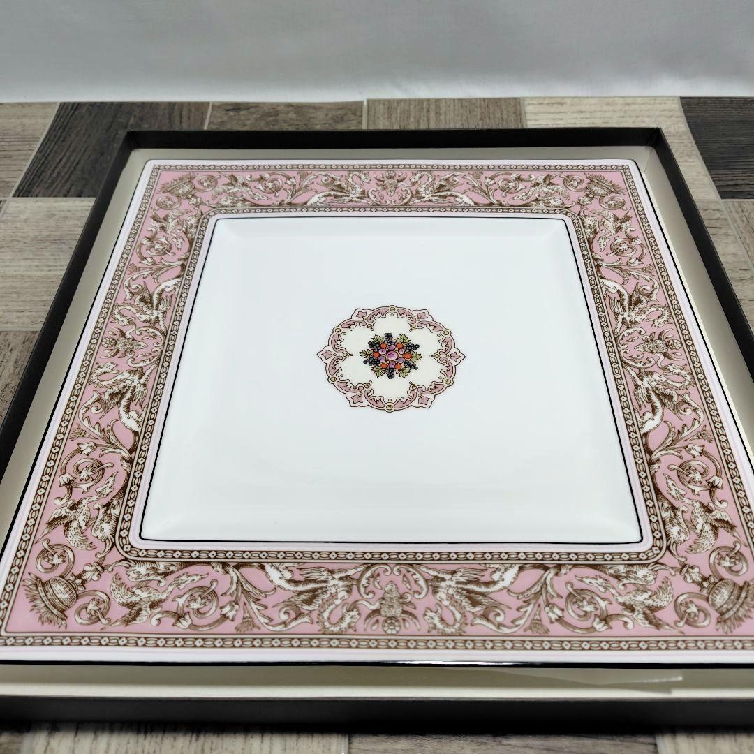 ウェッジウッド フロレンティーンピンク プレート スクエアプレート