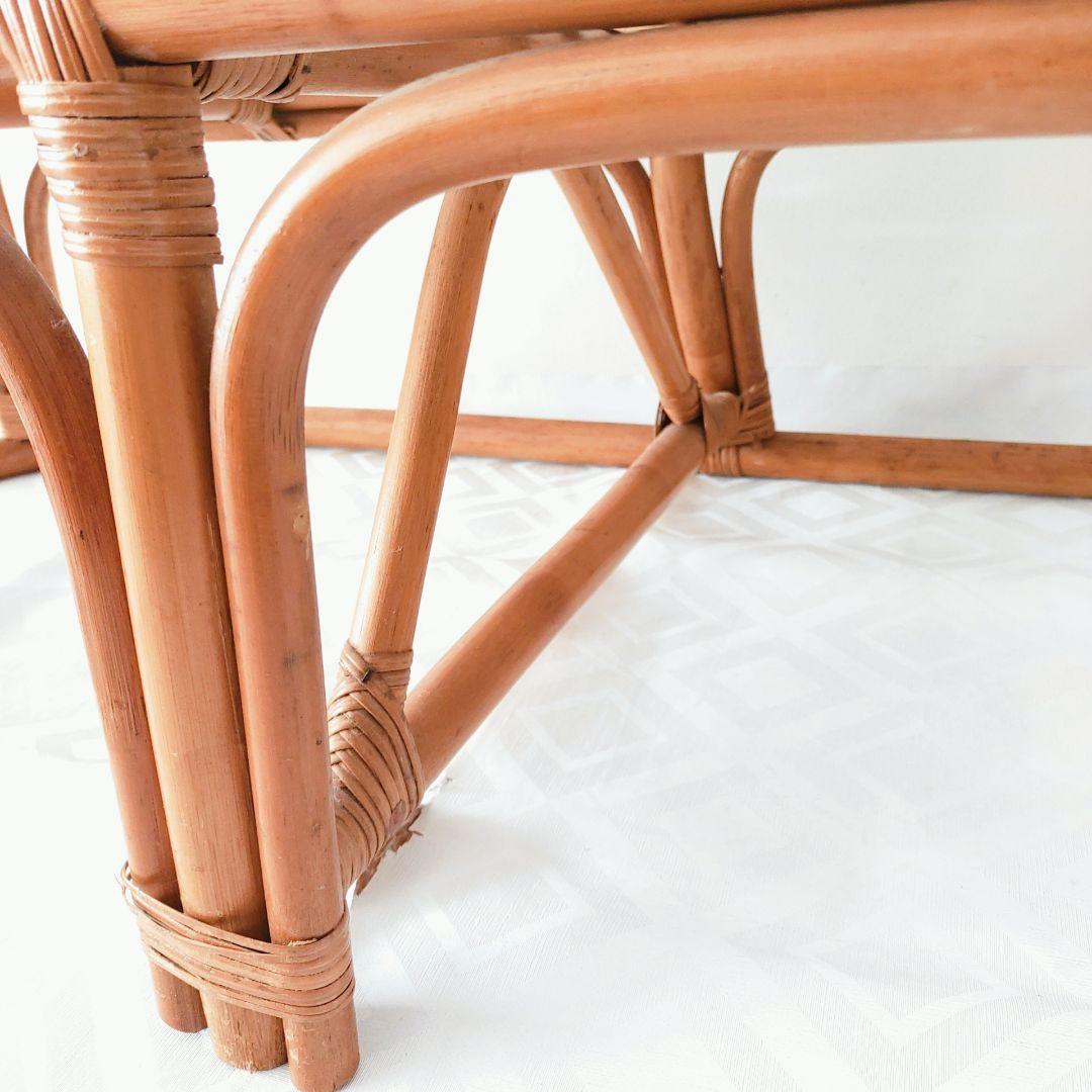 ヴィンテージ ラタン カウチソファ 2人掛け 籐家具 レトロ ビンテージ