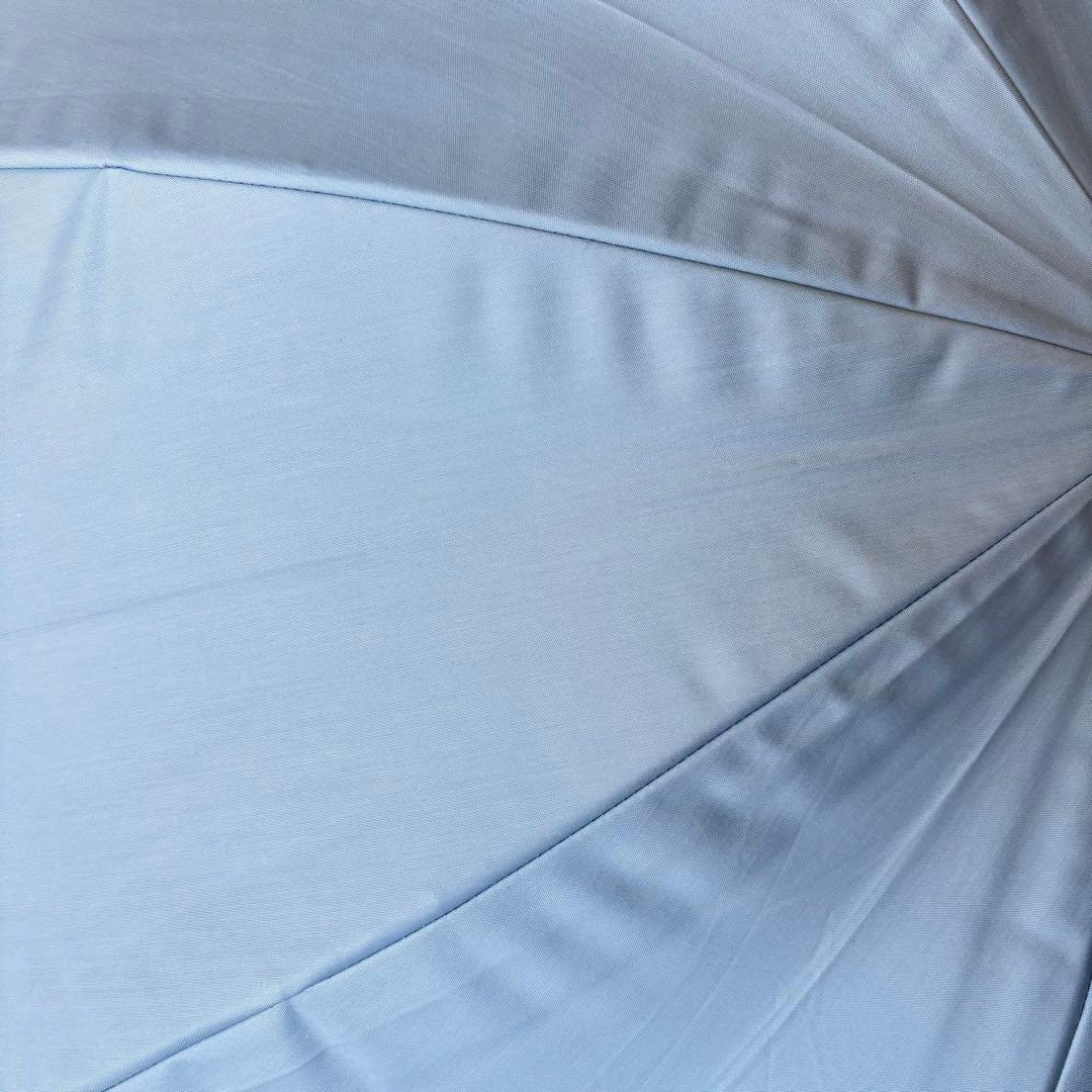 未使用　グレイシー　日傘　フリル　晴雨兼用　バイカラー　水色　グレー