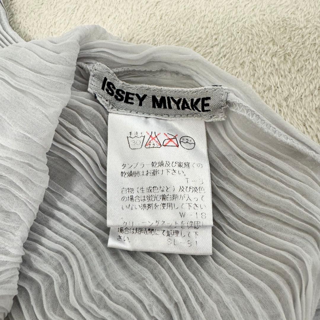 極美品✨ISSEY MIYAKE プリーツ　グレー　長袖　トップス　Lサイズ