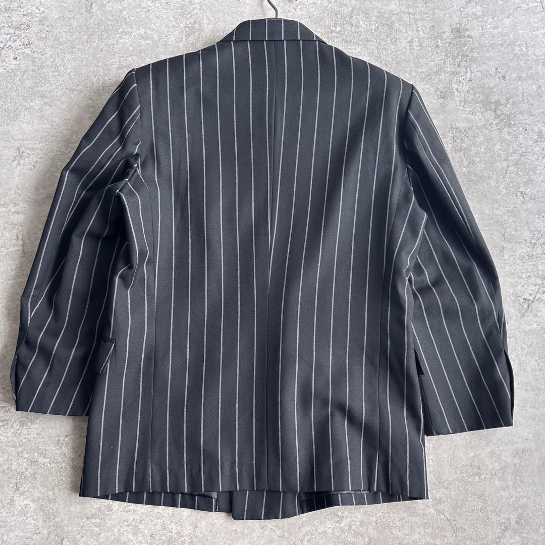 極美品■90's ヴィンテージ【M】ダブル スーツ セットアップ ストライプ.