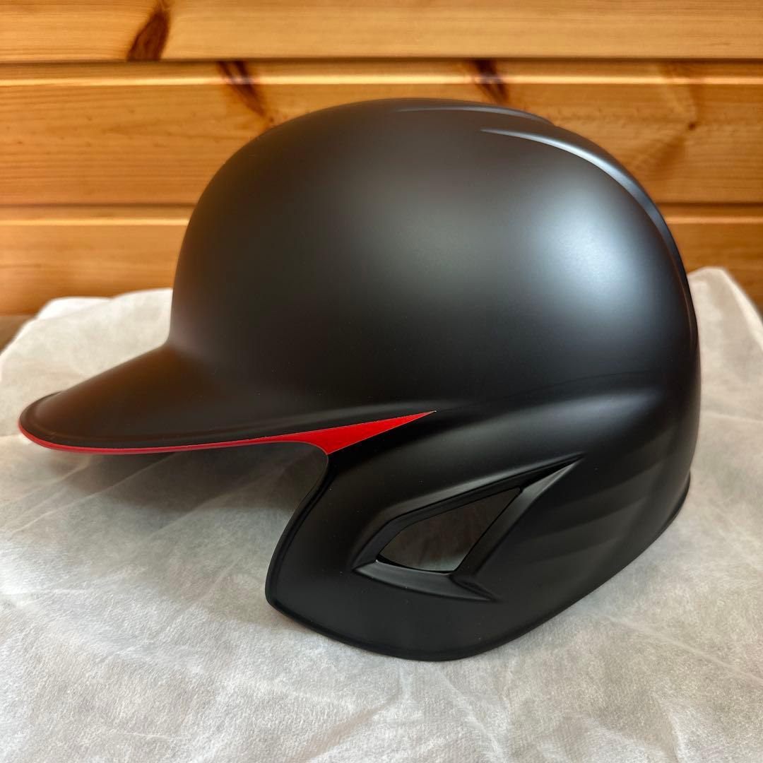 ⭐️未使用 ゼット（ZETT） 軟式打者用片耳ヘルメット つや消ブラック オーダー