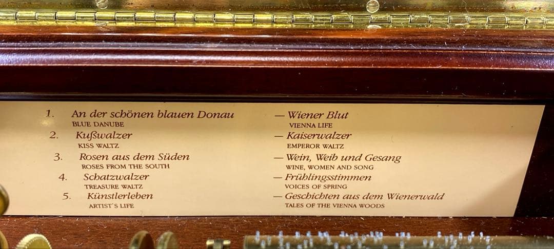 稼働品リュージュ50弁5曲替シリンダー式オルゴール替4点　東Y7-0217☆1F