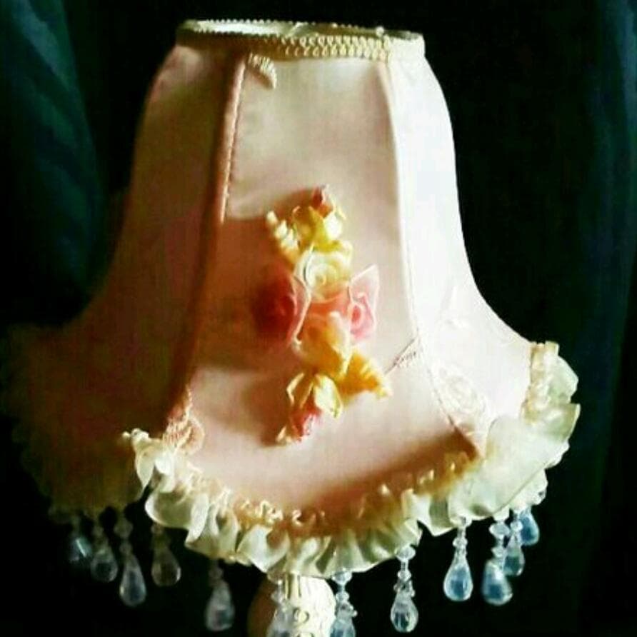 ロココ 薔薇 テーブルランプ ランプ ライト 姫系 ピンク フリル ビンテージ