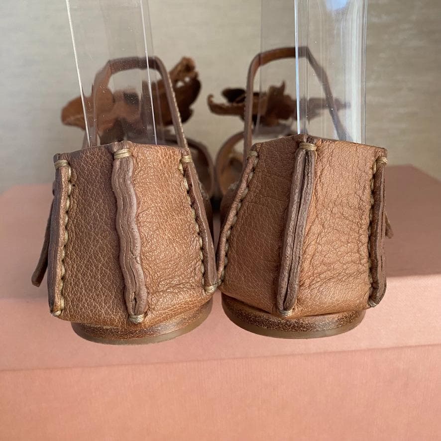 【美品】　MIUMIU　ミュウミュウ フラワーサンダル 36