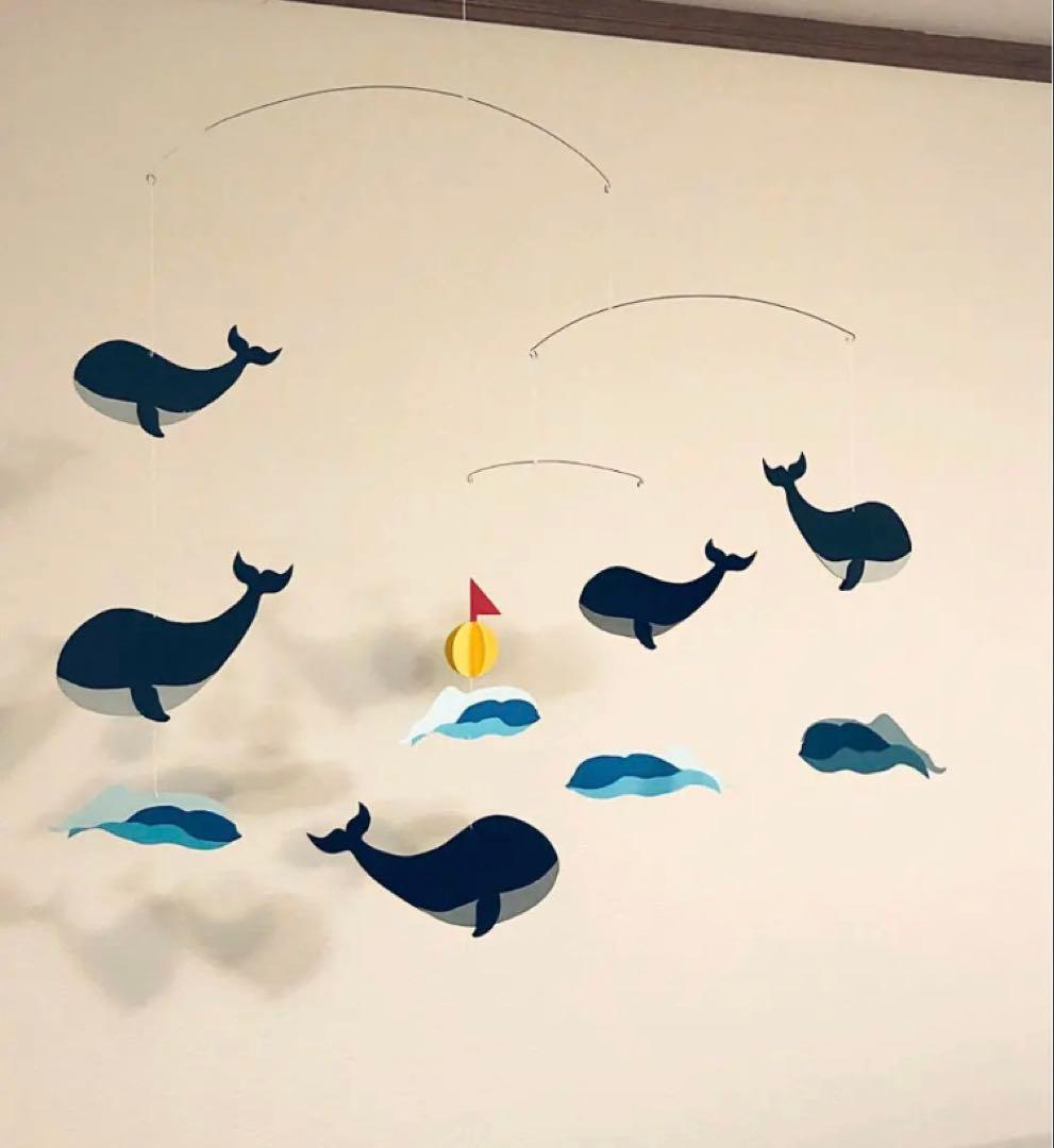 【たかこ】モビール6点 ❤︎鶴/富士山/梅/松❤︎クジラ❤︎お月見❤︎カモメ❤︎ 他