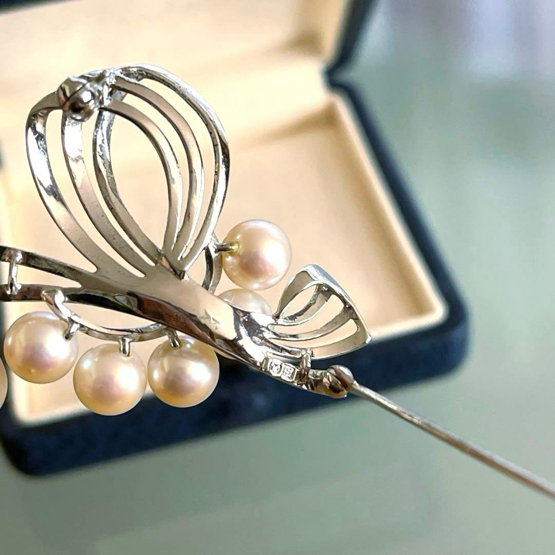 MIKIMOTO アコヤパールブローチ　銀製 皇室御用達　人気廃番