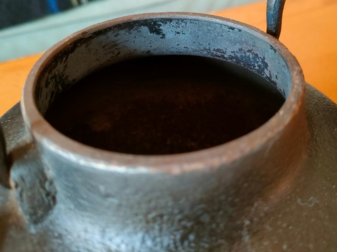 小笠原陸兆 南部鉄器 鉄瓶 【要サビ取り】