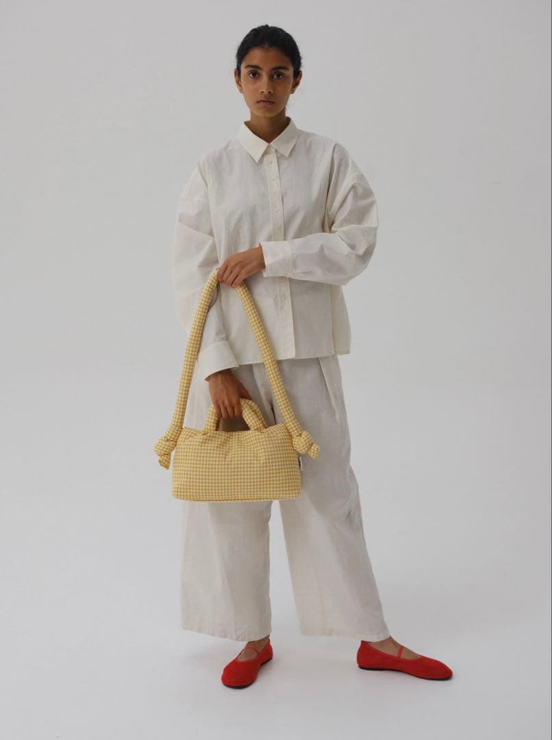 ÖLEND Mini Ona イエロー　チェック柄　オレンド　ショルダーバッグ