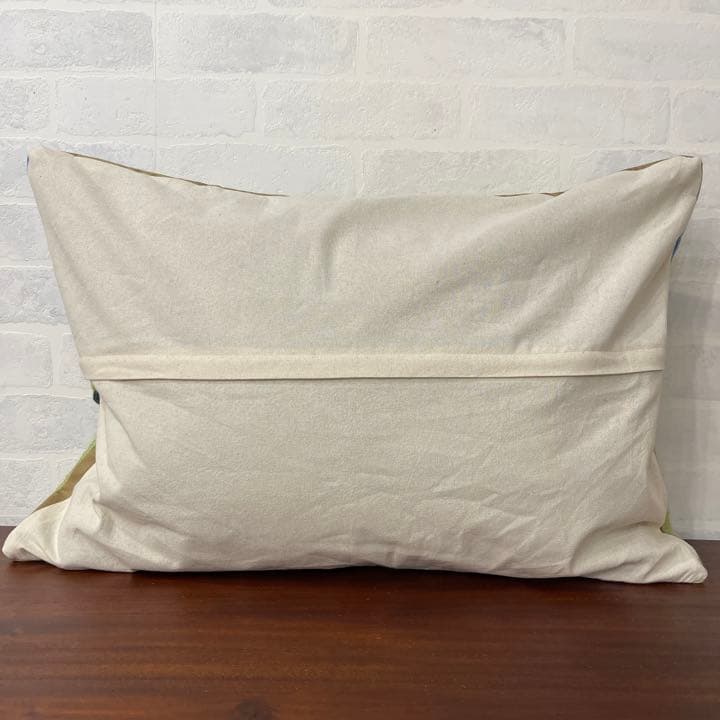 クッションカバー フランス刺繍ヴィンテージ 刺繍のリメイク 手刺繍カバー