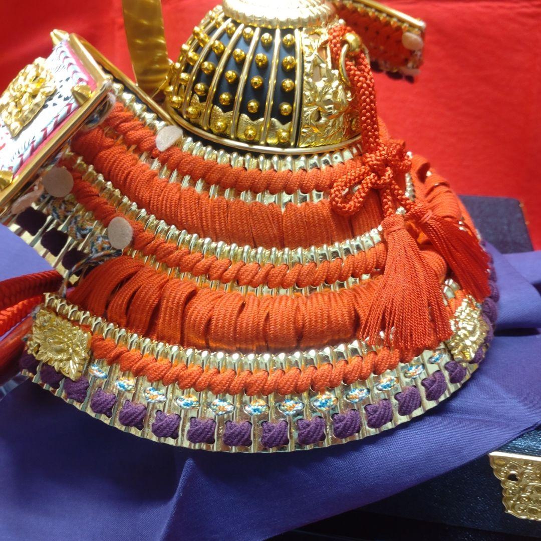 【雛蔵】純金箔押赤糸縅之兜