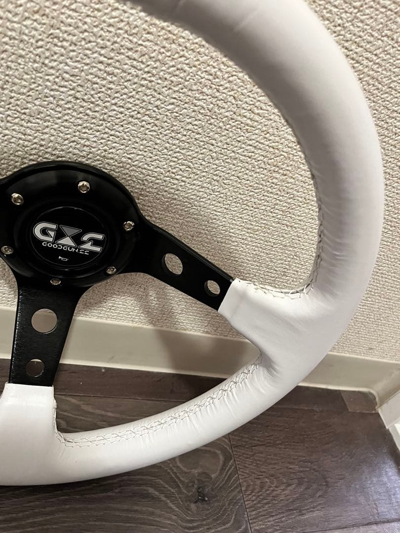 GOODGUN ホワイトレザー ステアリング