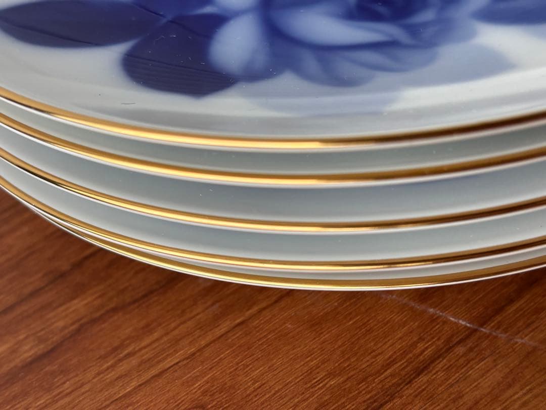 大倉陶園ブルーローズ　カップ&ソーサー6客　お皿16枚27㎝プレート計26セット