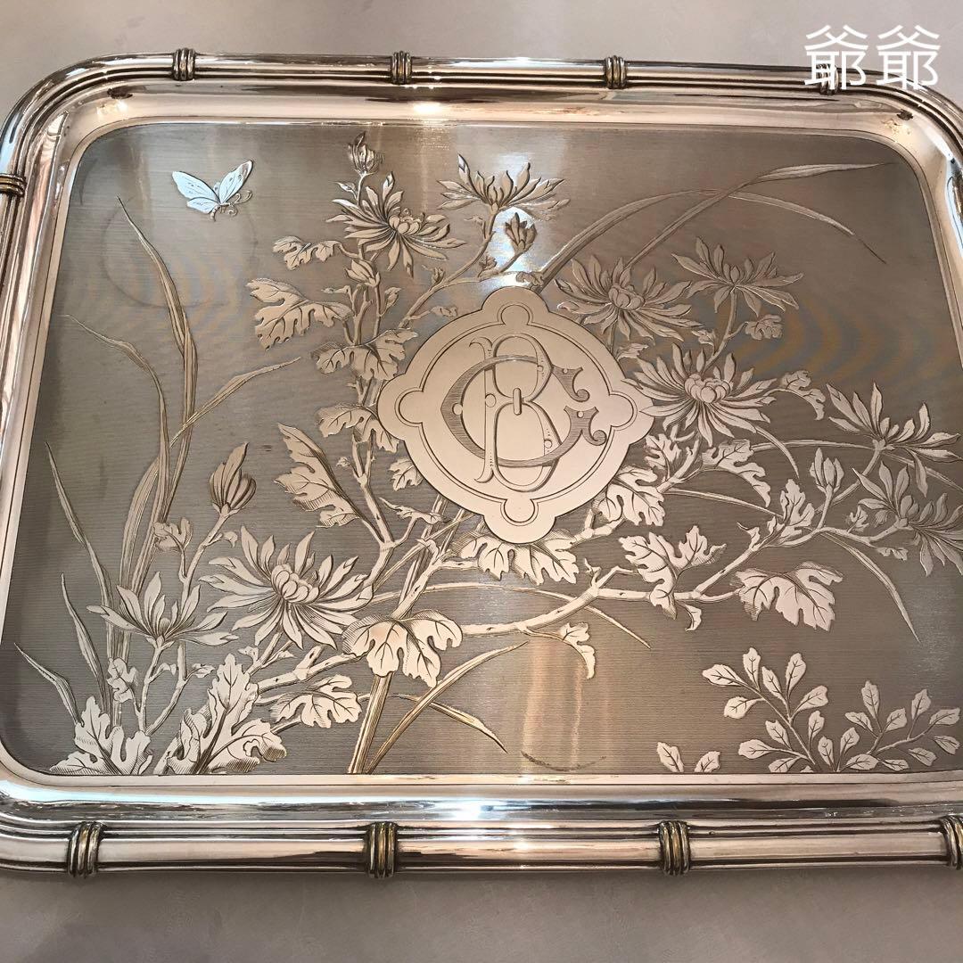 Christofle クリストフル／トレイ「アールヌーヴォー／シノワズリ」