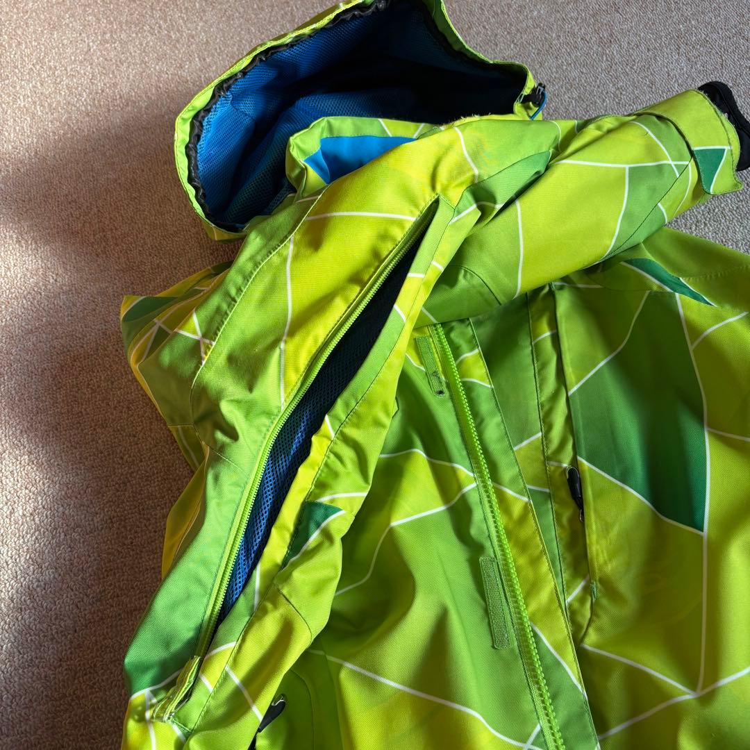 【phenix 】蛍光グリーン スキーウェア 上下セット サイズS ユニセックス