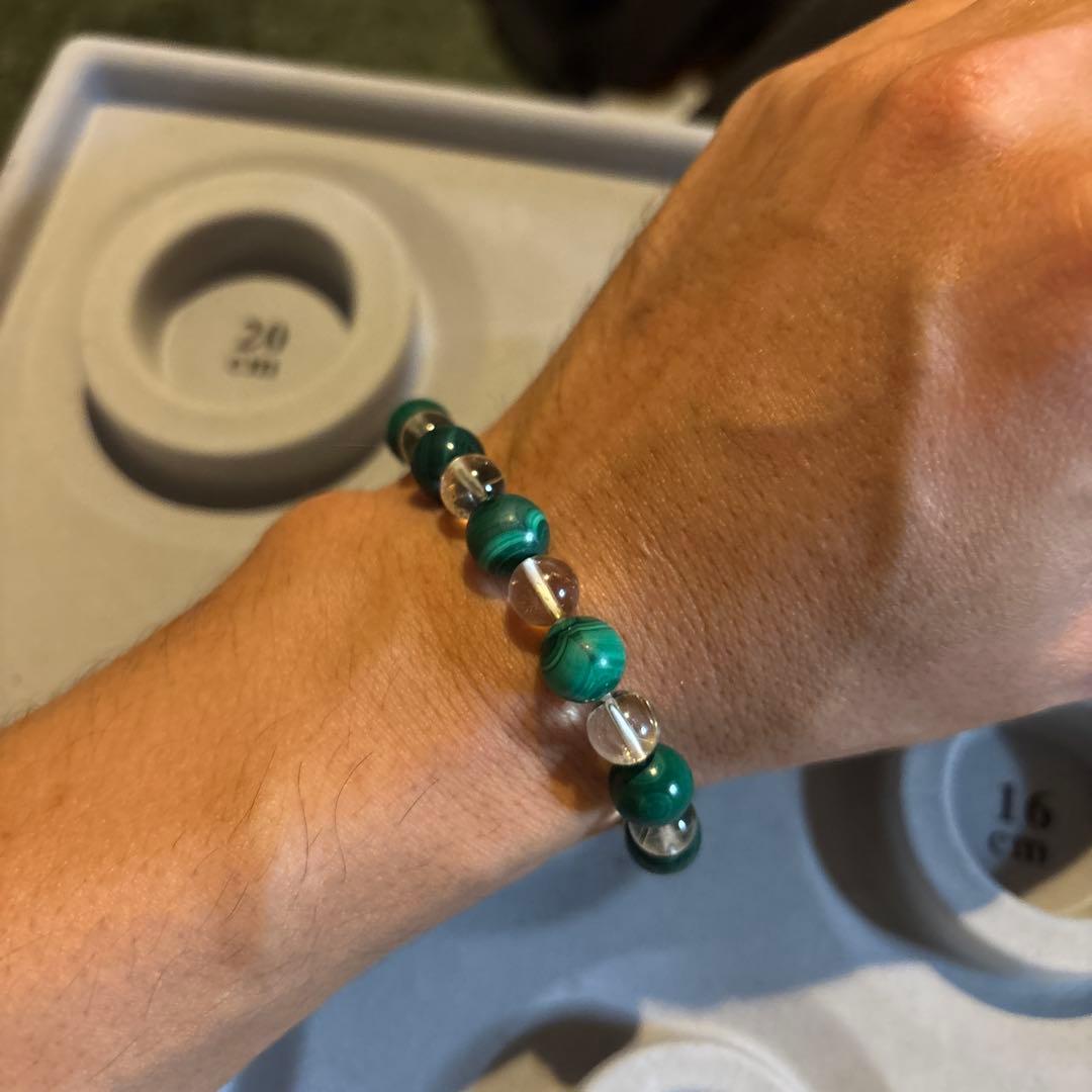 マラカイトと水晶たん！綺麗！すっごいズンとくる！