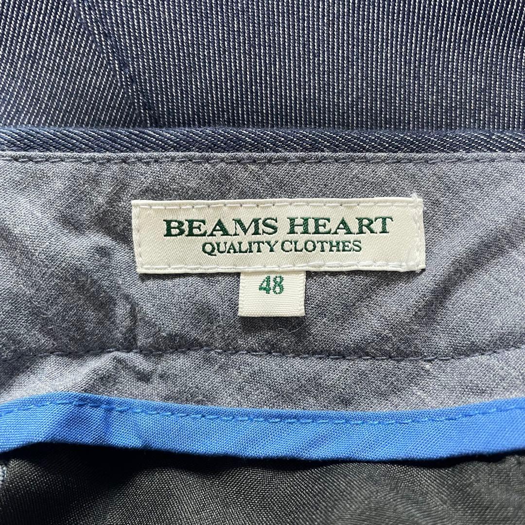 BEAMS HEART メンズスーツ　3点セット　デニム風　クリーニング済み