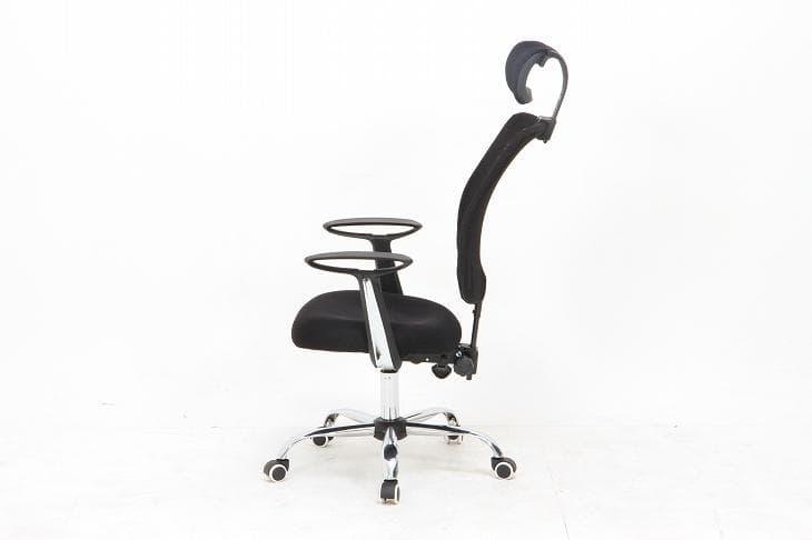 【新品・送料無料】オフィスチェアー　ヘッド付　アンテロープ　ＢＫ