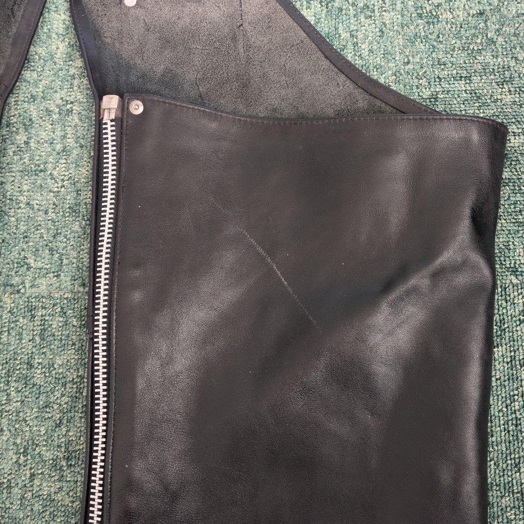 Schott ブラックレザー チャップス S