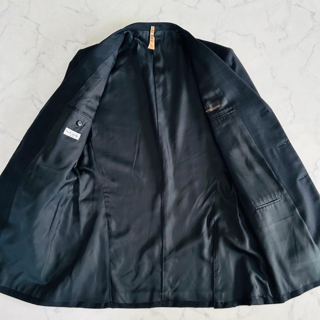 【美品】ポールスミス×カノニコ スーツ セットアップ　チェック ブラック L