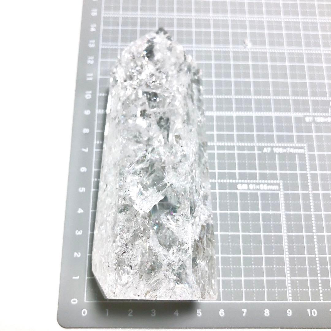 【オススメ】☆レインボー入りクラック水晶ポイント☆