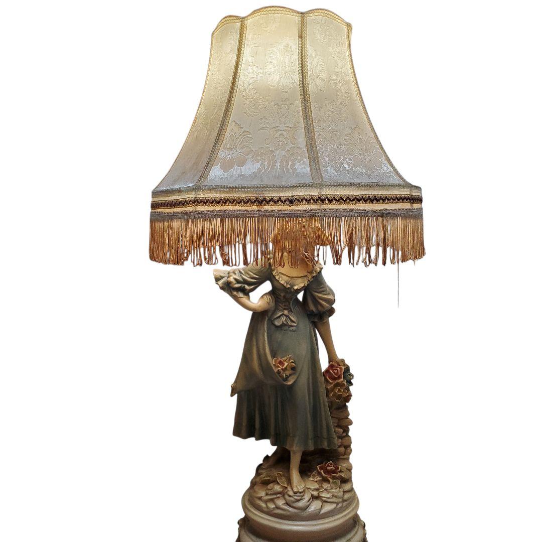 大幅値下げ【激レア/特大90cm】高級 陶器製 アンティークランプ 西洋美術