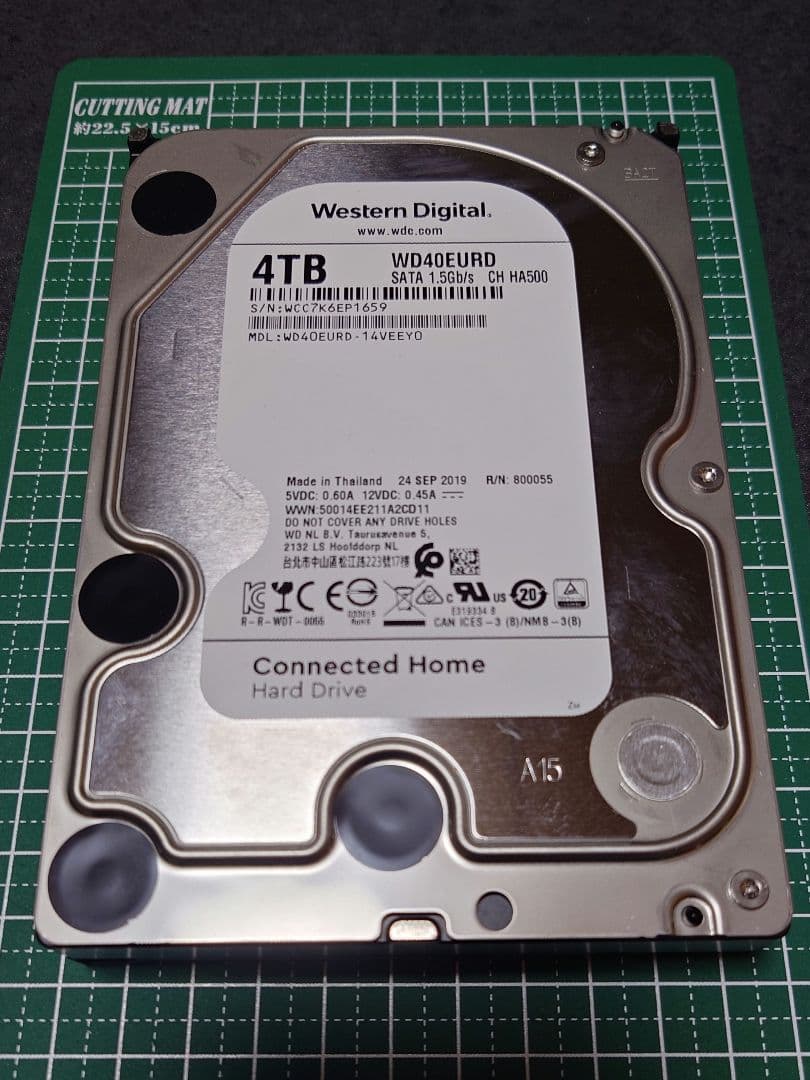 Western Digital 4TB WD40EURX 内蔵型ハードディスク
