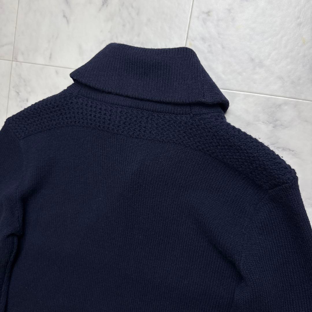 【新品タグ付】 ポロラルフローレン ショールカラー ハーフジップニット セーター