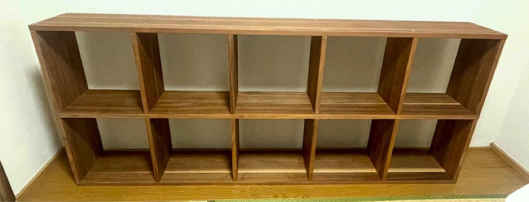 ナチュラルウッドオープンシェルフ 10個収納