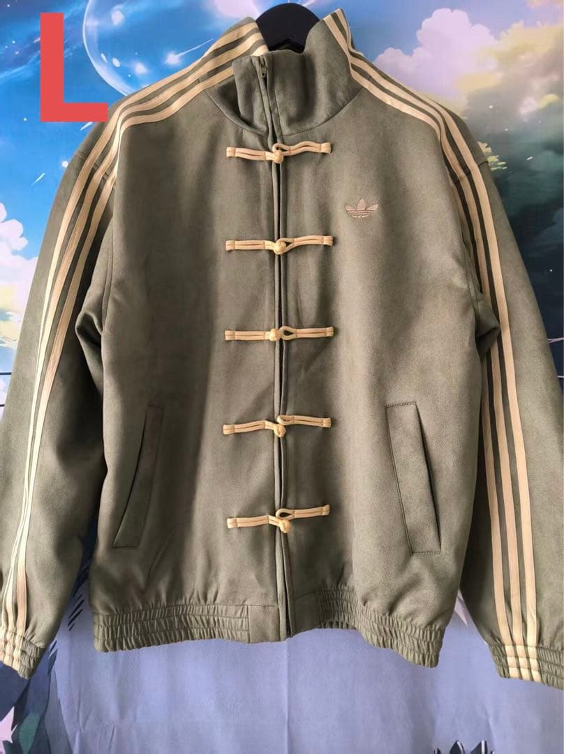 中国限定 アディダス 蛇年トラック スエード ジャケット オリーブグリーン L